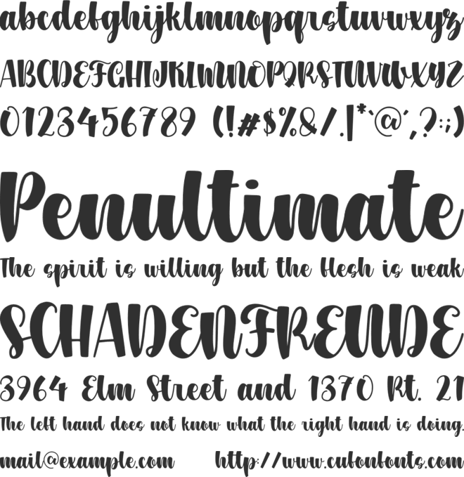 Misterday font preview