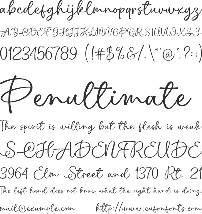 Cathilda font preview