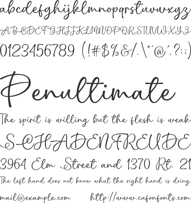 Cathilda font preview