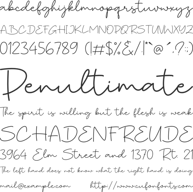 Spearfish font preview
