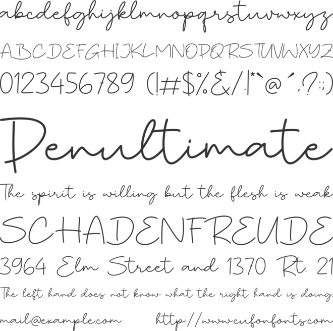 Spearfish font preview