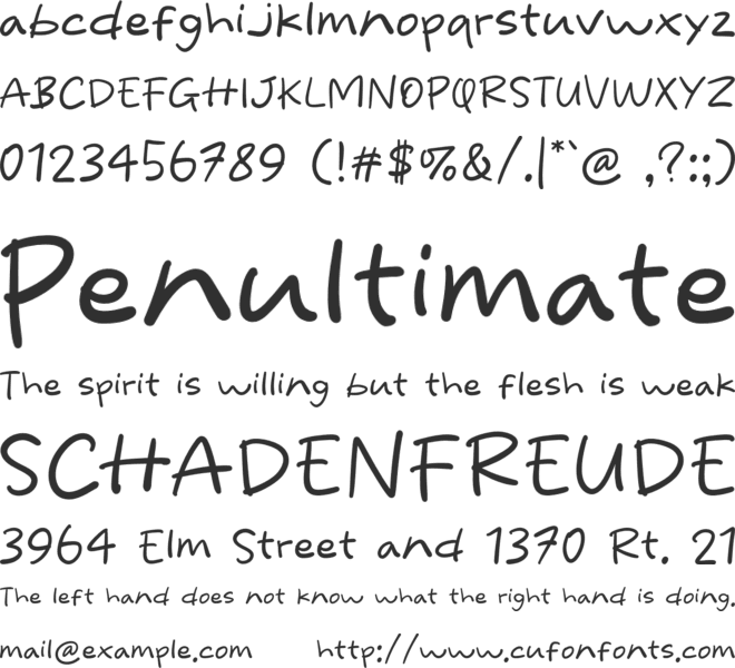 Handy Times font preview