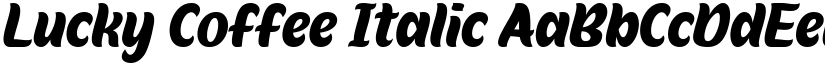 Lucky Coffee Italic font
