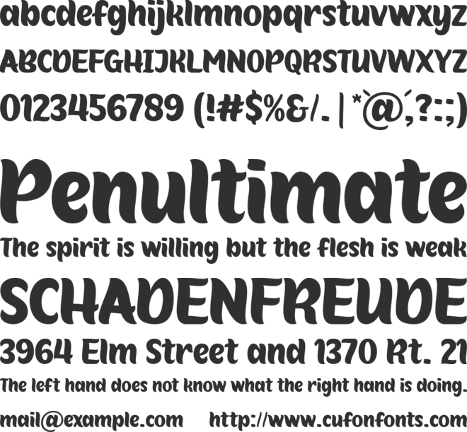 Lucky Coffee font preview