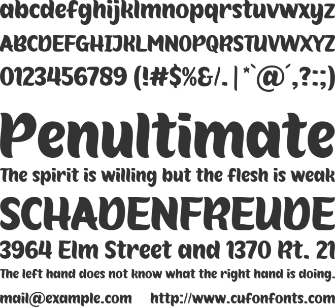 Lucky Coffee font preview