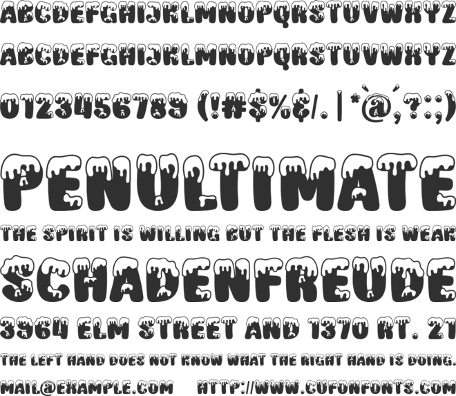 Snow Hooh font preview