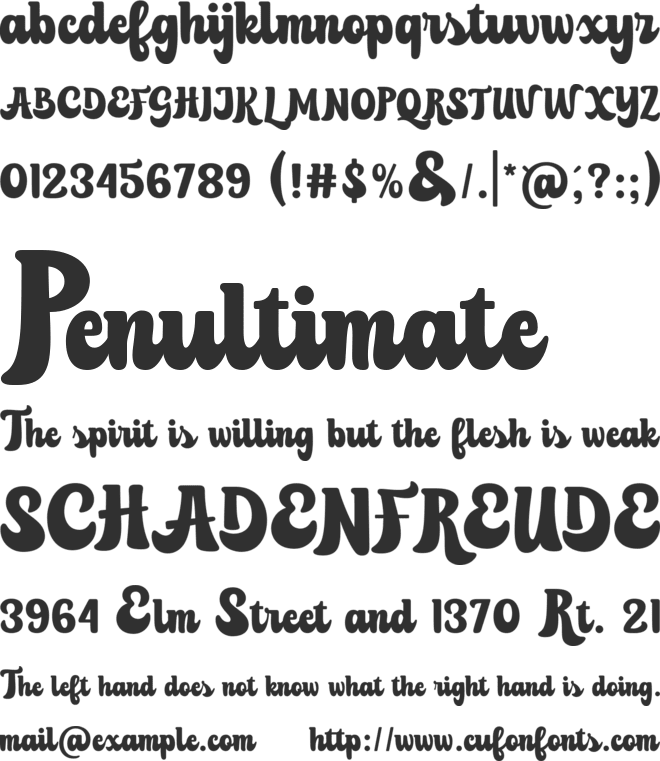 Easter Chocolate font preview