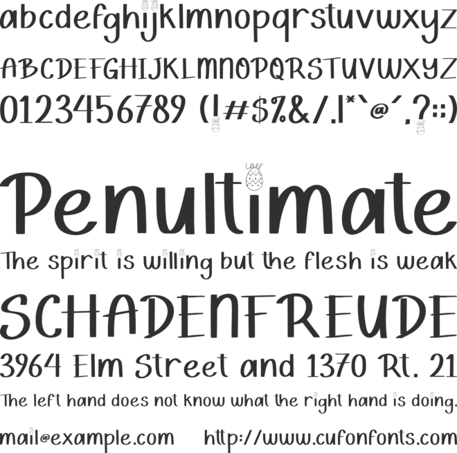 Spring Bunny font preview