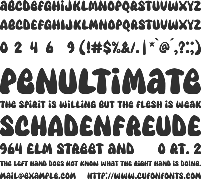 Super Avocado font preview