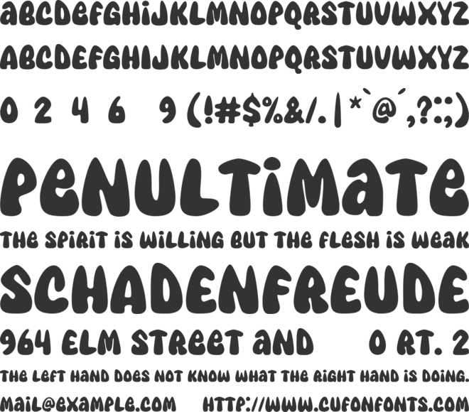Super Avocado font preview