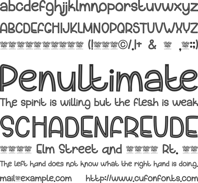 Bicycle Track font preview