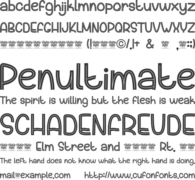Bicycle Track font preview