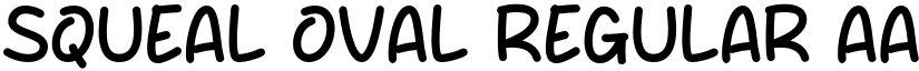 Squeal Oval Regular font