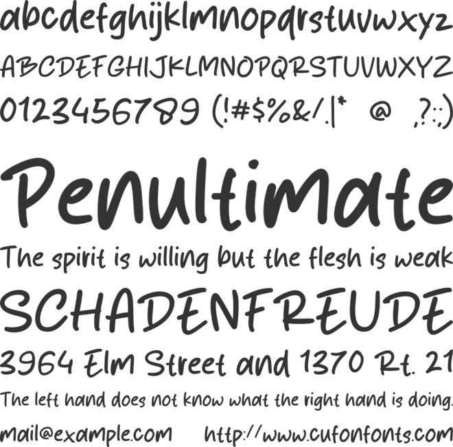 Salad Chilli font preview