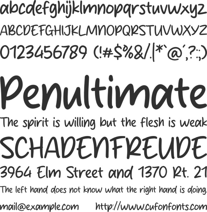 Hey Childs font preview
