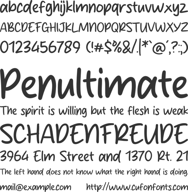 Hey Childs font preview