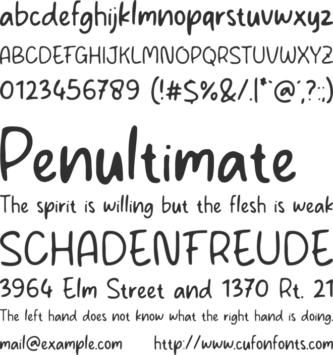 Emily Olivia font preview