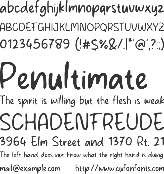 Emily Olivia font preview