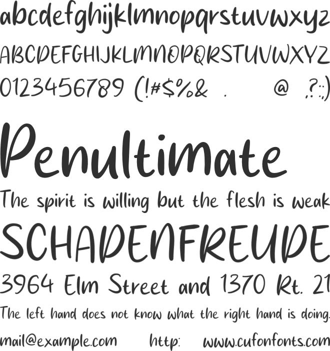 Choco Bread font preview