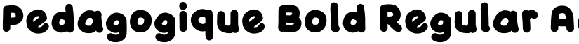 Pedagogique Bold Regular font