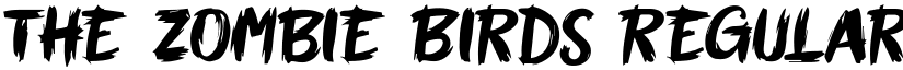 The Zombie Birds Regular font