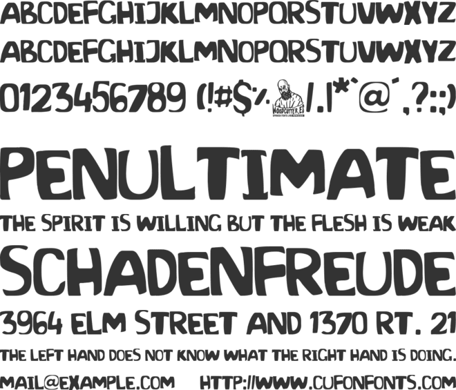 Cebollas Tiernas font preview