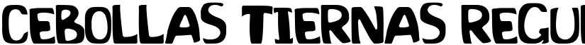 Cebollas Tiernas Regular font