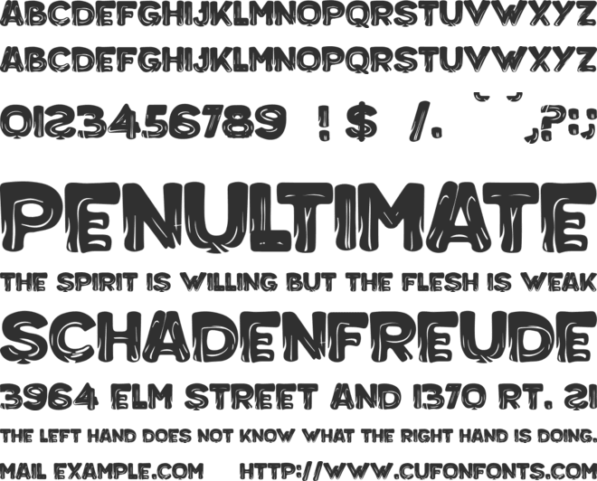 Poker in Fire font preview