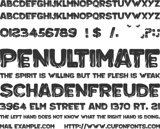 Poker in Fire font preview