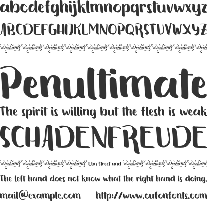 Natural Handwritten font preview