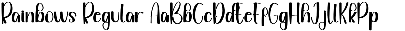 Rainbows Regular font