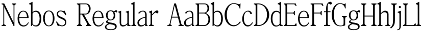 Nebos Regular font