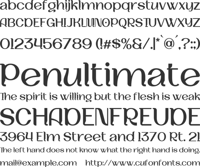 Miguelle font preview