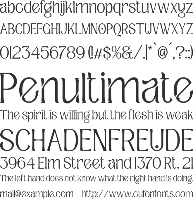 Triunity font preview