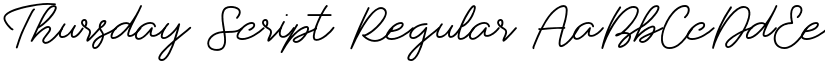 Thursday Script Regular font