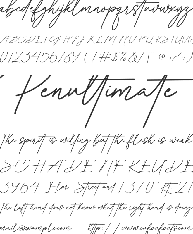 Rosalinda Signature font preview