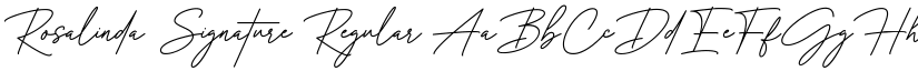Rosalinda Signature Regular font