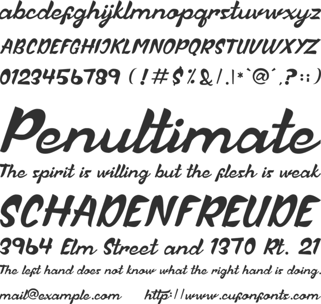 Anttane font preview