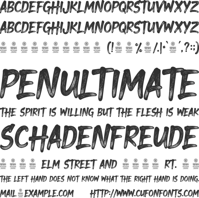 Hearns font preview