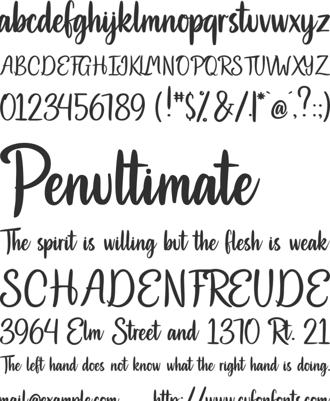 Camellia in Easter font preview