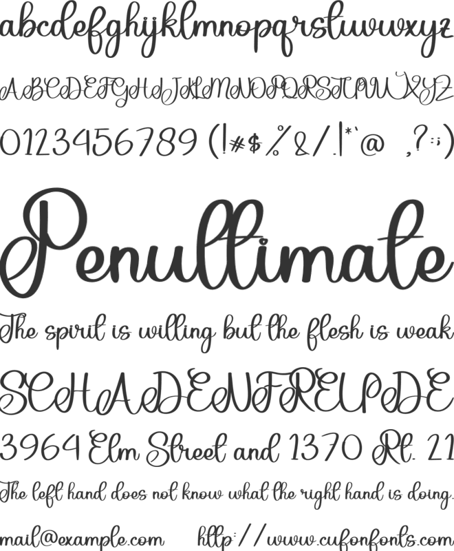 Sweet Yolanda font preview