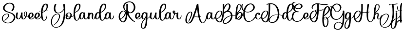 Sweet Yolanda Regular font