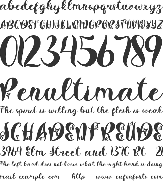 Tough Mother font preview
