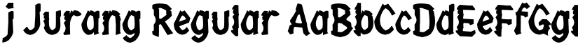 j Jurang Regular font