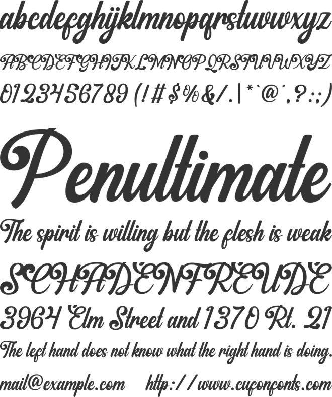 Maydona font preview