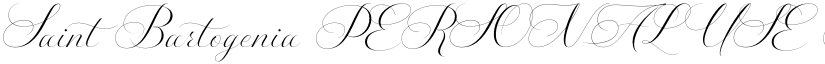 Saint Bartogenia PERSONAL USE Regular font