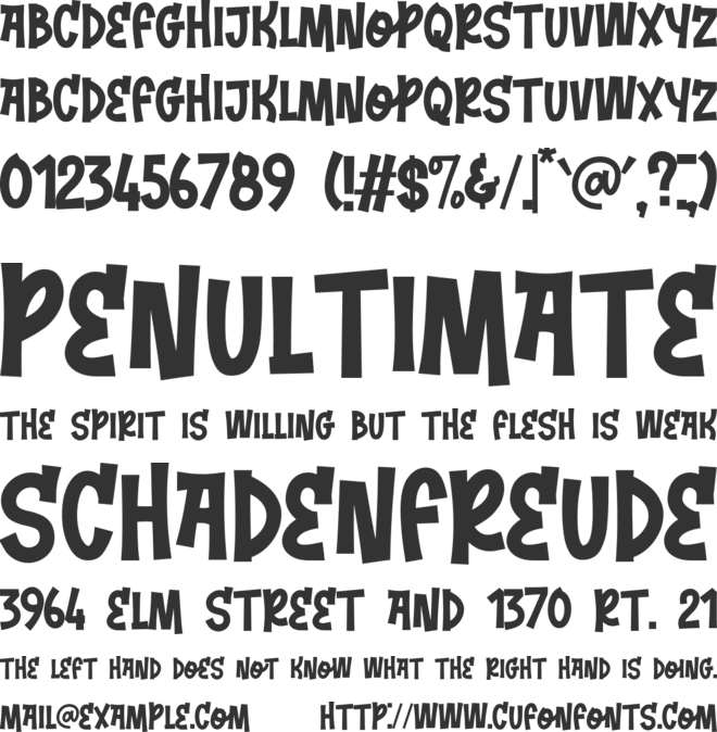 Dream Shore font preview