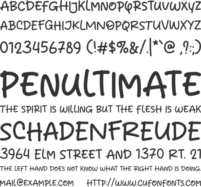 Kids Ballad font preview