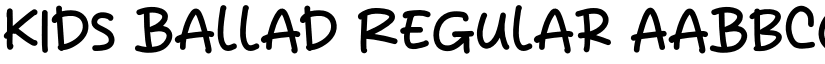 Kids Ballad Regular font