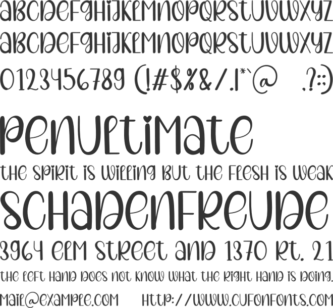 Snacks For Children font preview